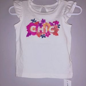 🆕️ Janie and Jack Girls Chic Appliquéed Top Shirt